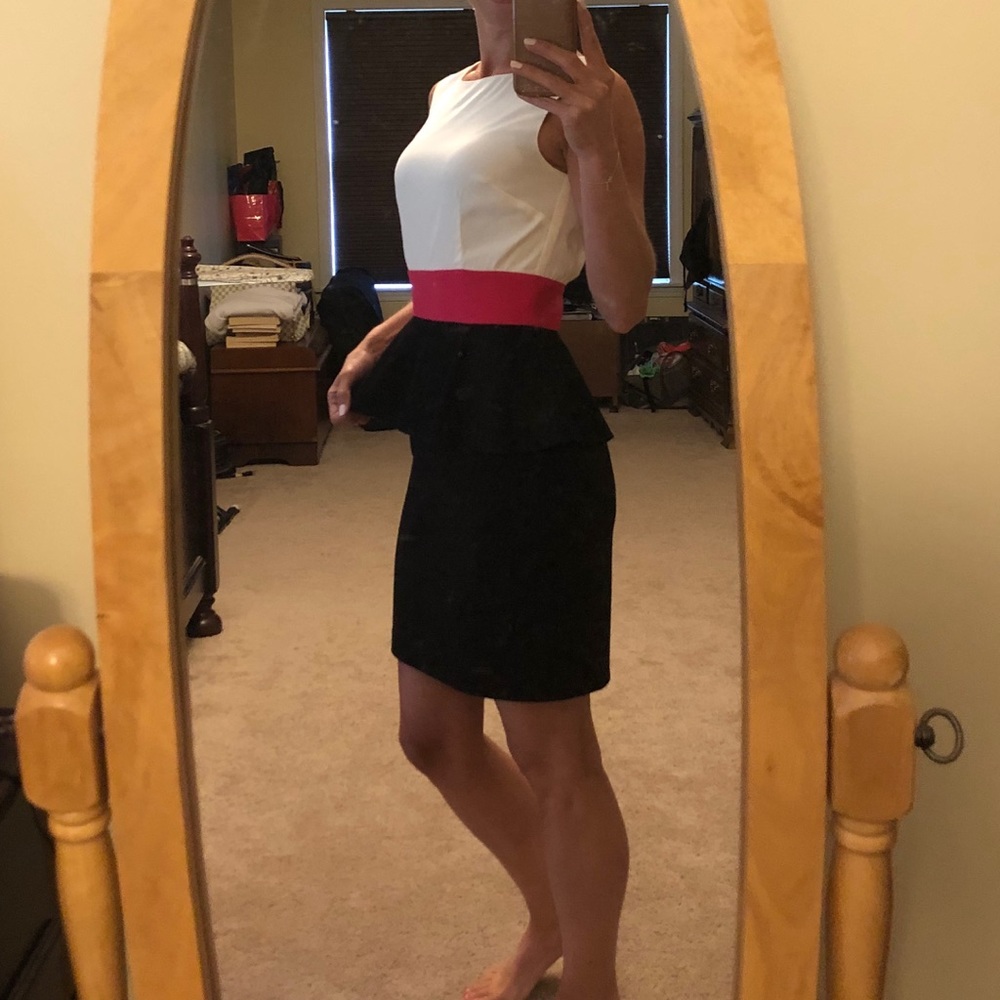 Saks 5th Ave. Black Label color block dress